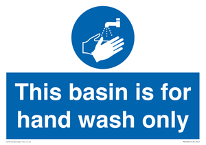 Basin for hand wash only